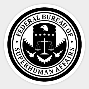 Federal Bureau of Superhuman Affairs Sticker